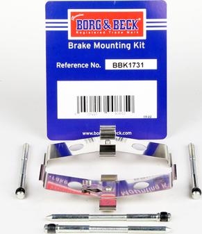 Borg & Beck BBK1731 - Kit d'accessoires, plaquette de frein à disque cwaw.fr