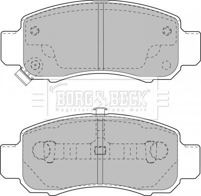 Borg & Beck BBP1906 - Kit de plaquettes de frein, frein à disque cwaw.fr