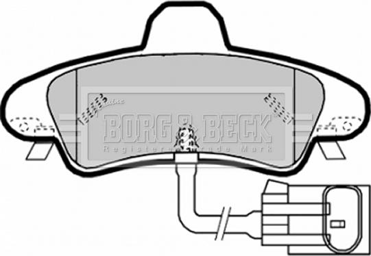 Borg & Beck BBP1908 - Kit de plaquettes de frein, frein à disque cwaw.fr