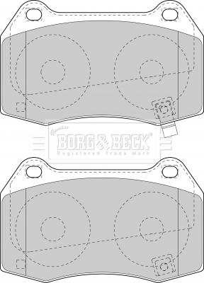 Borg & Beck BBP1971 - Kit de plaquettes de frein, frein à disque cwaw.fr