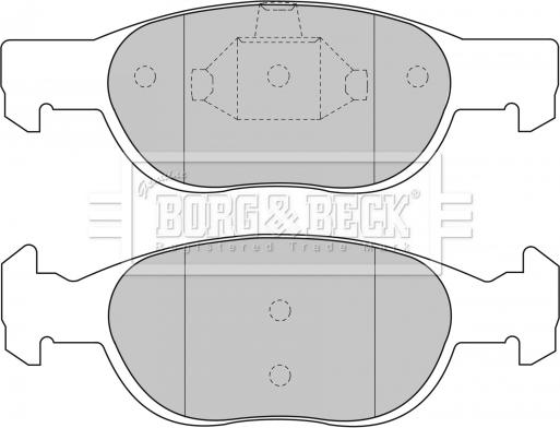 Borg & Beck BBP1499 - Kit de plaquettes de frein, frein à disque cwaw.fr