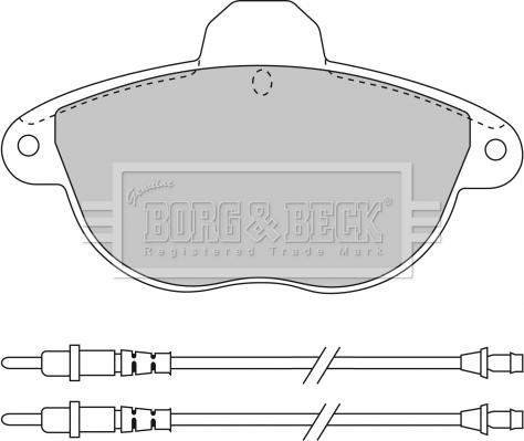 Borg & Beck BBP1455 - Kit de plaquettes de frein, frein à disque cwaw.fr