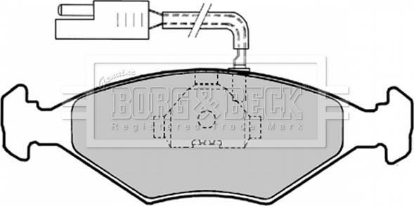 Borg & Beck BBP1456 - Kit de plaquettes de frein, frein à disque cwaw.fr