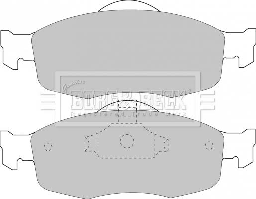 Borg & Beck BBP1416 - Kit de plaquettes de frein, frein à disque cwaw.fr