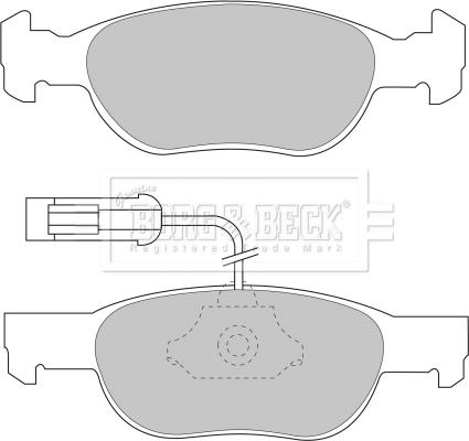 Borg & Beck BBP1418 - Kit de plaquettes de frein, frein à disque cwaw.fr