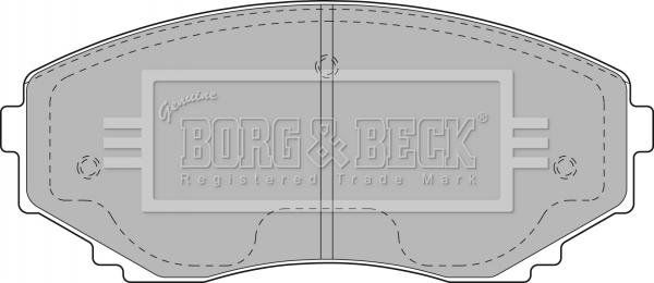 Borg & Beck BBP1472 - Kit de plaquettes de frein, frein à disque cwaw.fr