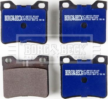 Borg & Beck BBP1537 - Kit de plaquettes de frein, frein à disque cwaw.fr