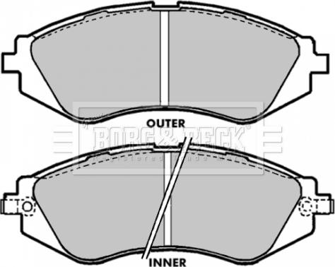 Borg & Beck BBP1641 - Kit de plaquettes de frein, frein à disque cwaw.fr