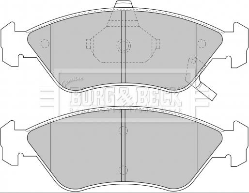 Borg & Beck BBP1661 - Kit de plaquettes de frein, frein à disque cwaw.fr