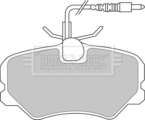 Borg & Beck BBP1608 - Kit de plaquettes de frein, frein à disque cwaw.fr