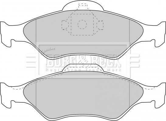 Borg & Beck BBP1616 - Kit de plaquettes de frein, frein à disque cwaw.fr