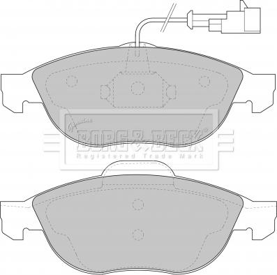 Borg & Beck BBP1635 - Kit de plaquettes de frein, frein à disque cwaw.fr