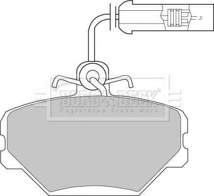 Borg & Beck BBP1086 - Kit de plaquettes de frein, frein à disque cwaw.fr