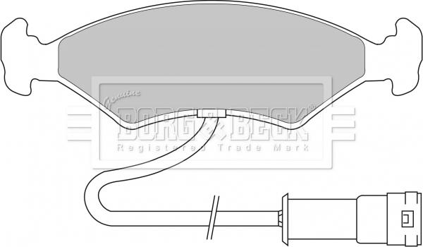 Borg & Beck BBP1104 - Kit de plaquettes de frein, frein à disque cwaw.fr