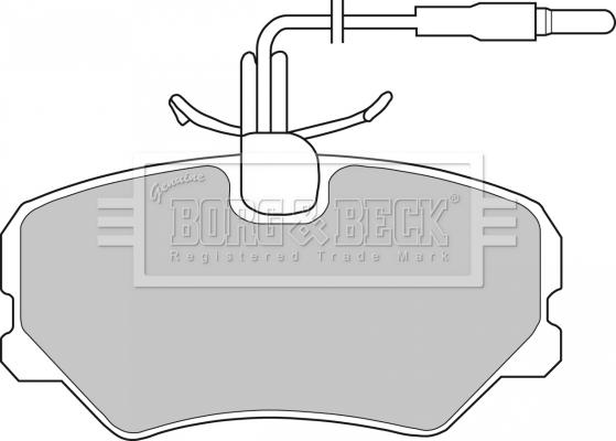 Borg & Beck BBP1105 - Kit de plaquettes de frein, frein à disque cwaw.fr