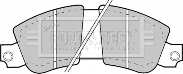 Borg & Beck BBP1183 - Kit de plaquettes de frein, frein à disque cwaw.fr