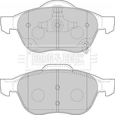 Borg & Beck BBP1857 - Kit de plaquettes de frein, frein à disque cwaw.fr