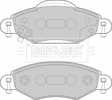 Borg & Beck BBP1808 - Kit de plaquettes de frein, frein à disque cwaw.fr