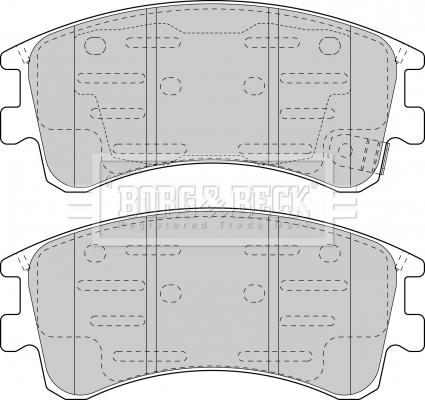 Borg & Beck BBP1815 - Kit de plaquettes de frein, frein à disque cwaw.fr