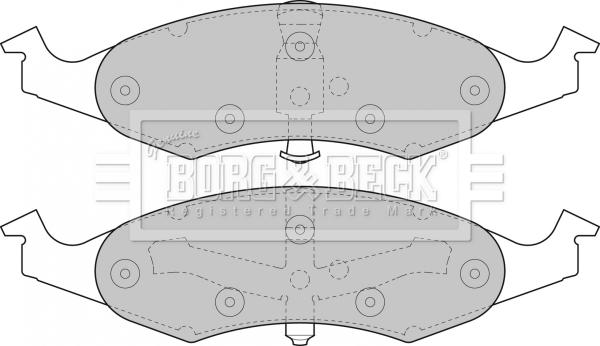 Borg & Beck BBP1368 - Kit de plaquettes de frein, frein à disque cwaw.fr