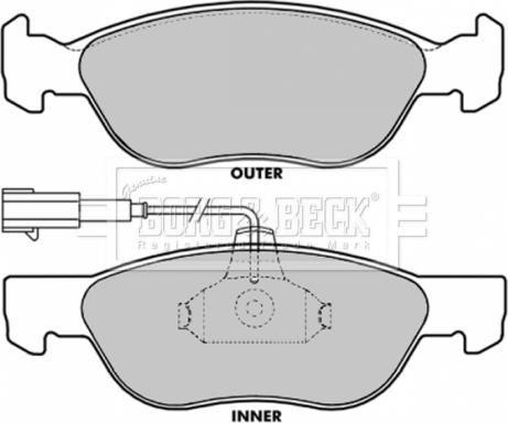 Borg & Beck BBP1387 - Kit de plaquettes de frein, frein à disque cwaw.fr