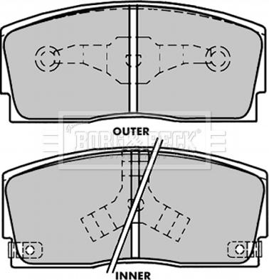 Borg & Beck BBP1241 - Kit de plaquettes de frein, frein à disque cwaw.fr