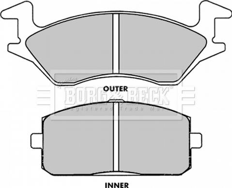 Borg & Beck BBP1264 - Kit de plaquettes de frein, frein à disque cwaw.fr