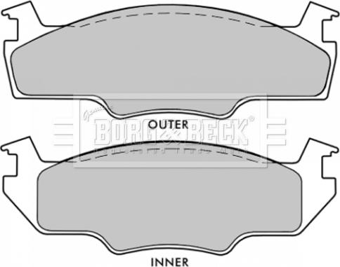 Borg & Beck BBP1235 - Kit de plaquettes de frein, frein à disque cwaw.fr