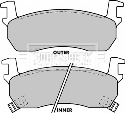 Borg & Beck BBP1270 - Kit de plaquettes de frein, frein à disque cwaw.fr