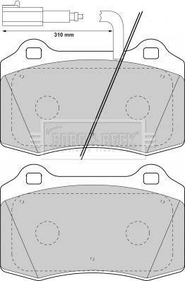 Borg & Beck BBP1737 - Kit de plaquettes de frein, frein à disque cwaw.fr