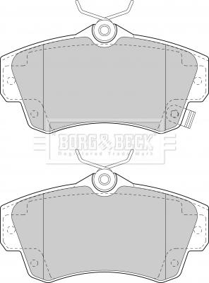 Borg & Beck BBP1724 - Kit de plaquettes de frein, frein à disque cwaw.fr