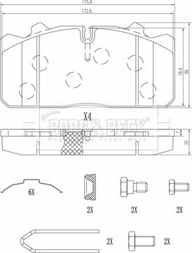 Borg & Beck BBP33001 - Kit de plaquettes de frein, frein à disque cwaw.fr