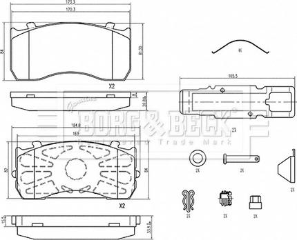 Borg & Beck BBP33010 - Kit de plaquettes de frein, frein à disque cwaw.fr