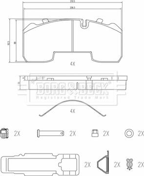 Borg & Beck BBP32999 - Kit de plaquettes de frein, frein à disque cwaw.fr