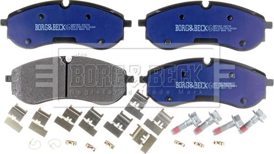 Borg & Beck BBP2905 - Kit de plaquettes de frein, frein à disque cwaw.fr