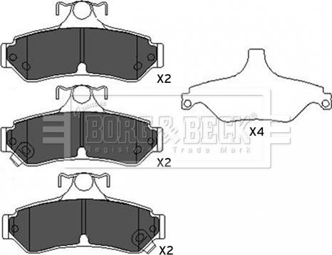 Borg & Beck BBP2494 - Kit de plaquettes de frein, frein à disque cwaw.fr