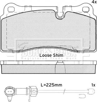 Borg & Beck BBP2496 - Kit de plaquettes de frein, frein à disque cwaw.fr