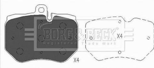 Borg & Beck BBP2492 - Kit de plaquettes de frein, frein à disque cwaw.fr