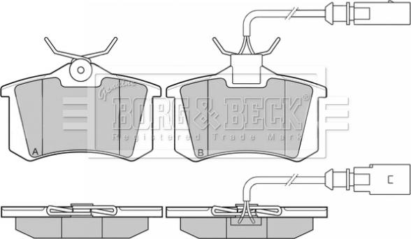 Borg & Beck BBP2445 - Kit de plaquettes de frein, frein à disque cwaw.fr