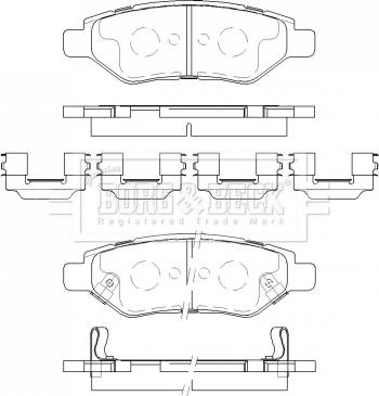 Borg & Beck BBP2469 - Kit de plaquettes de frein, frein à disque cwaw.fr