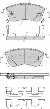 Borg & Beck BBP2484 - Kit de plaquettes de frein, frein à disque cwaw.fr