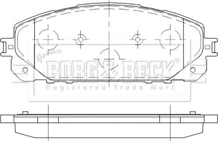 Borg & Beck BBP2485 - Kit de plaquettes de frein, frein à disque cwaw.fr