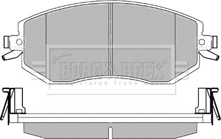 Borg & Beck BBP2426 - Kit de plaquettes de frein, frein à disque cwaw.fr