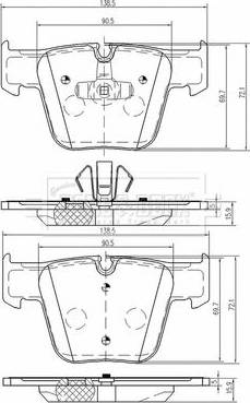 Borg & Beck BBP2471 - Kit de plaquettes de frein, frein à disque cwaw.fr