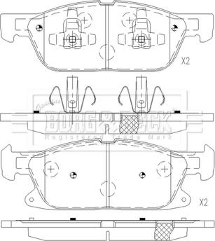 Borg & Beck BBP2593 - Kit de plaquettes de frein, frein à disque cwaw.fr