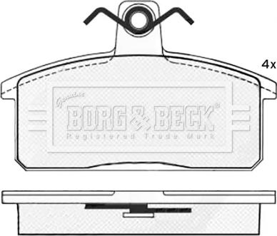 Borg & Beck BBP2545 - Kit de plaquettes de frein, frein à disque cwaw.fr