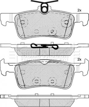 Borg & Beck BBP2543 - Kit de plaquettes de frein, frein à disque cwaw.fr