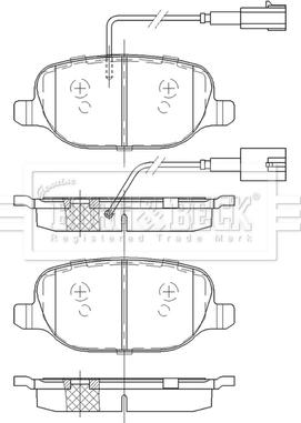 Borg & Beck BBP2554 - Kit de plaquettes de frein, frein à disque cwaw.fr