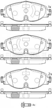 Borg & Beck BBP2550 - Kit de plaquettes de frein, frein à disque cwaw.fr