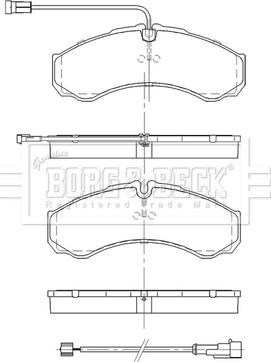 Borg & Beck BBP2551 - Kit de plaquettes de frein, frein à disque cwaw.fr